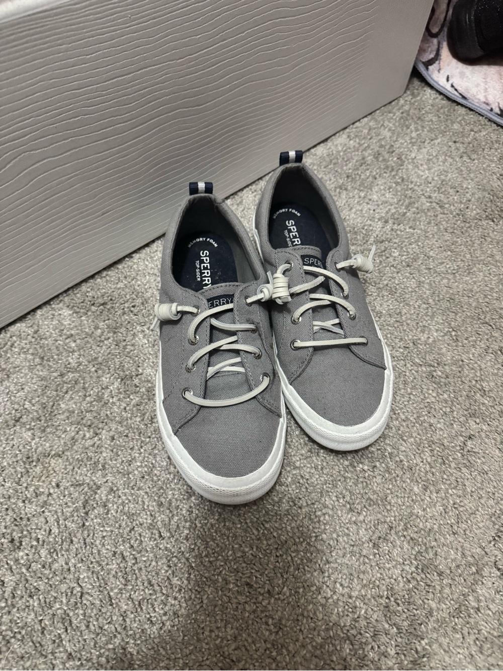 Sperry women Gray Canvas Lace-Up Sneakers